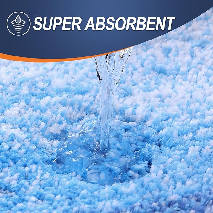 OLANLY Microfiber Bathroom Rugs Sets 3 Piece, 30"x20"+24"x16"+24"x20"