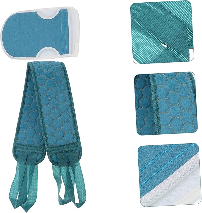 DECORNIJIA Exfoliating Back Scrubber Set 2pcs Long Bath Strap Gloves for Deep Cleansing Suitable for Skin Types Soft Touch