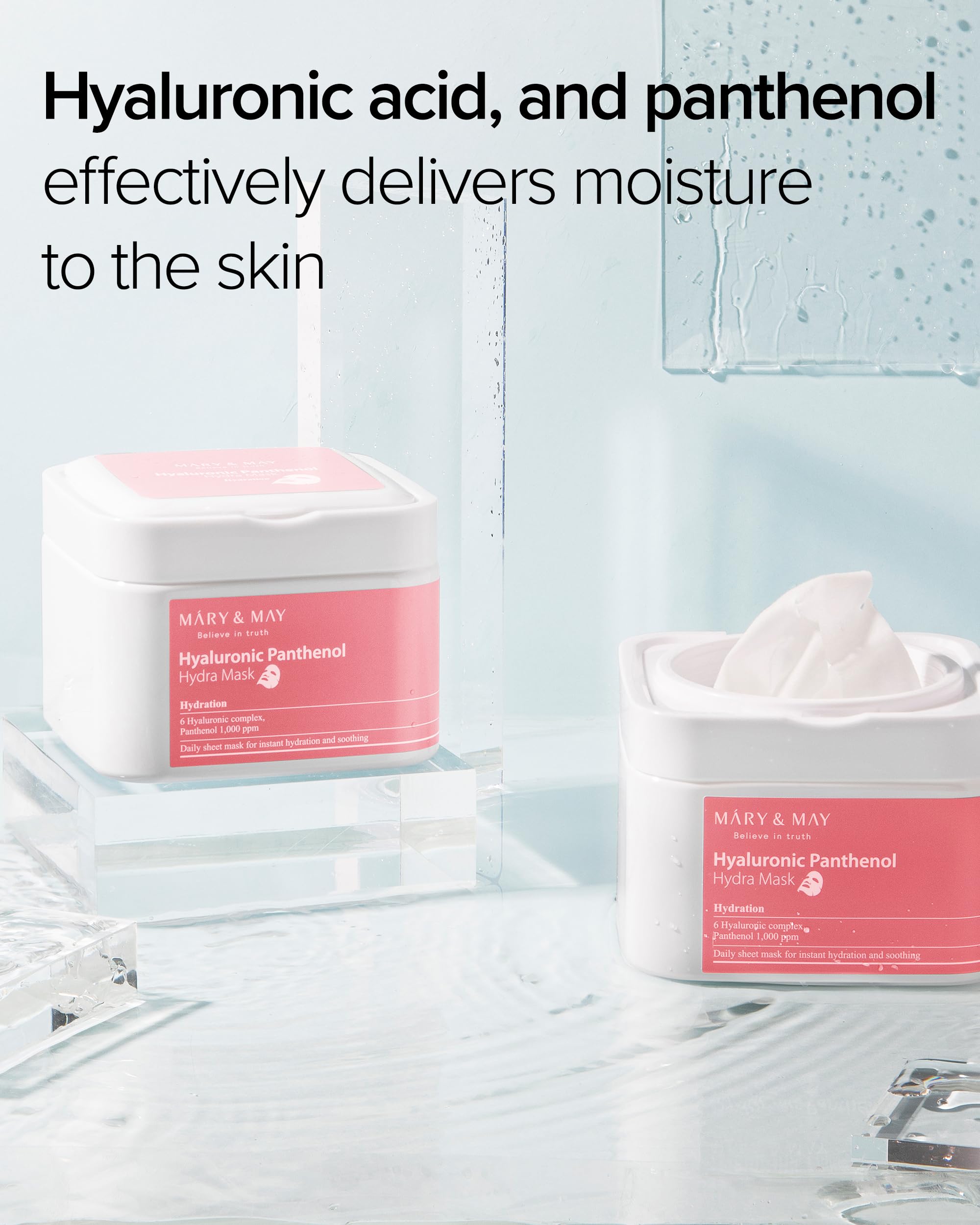 Mary&May Hyaluronic Panthenol Daily Sheet Mask, 30 Sheets