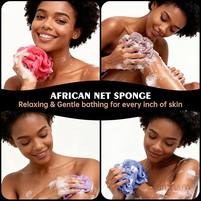 ARCH&M Authentic African Net Loofah Sponge