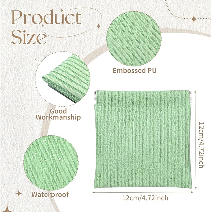 ISKYBOB 4.7in Small Makeup Bag for Purse, 4Pcs Pocket Cosmetic Bag Organizer, Waterproof PU Leather Pouches for Purse, Portable Squeeze Coin Purse for Women Mini Travel Jewelry Storage Pouch, Embossed