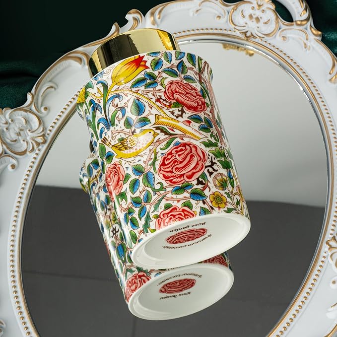Vintage Rose Ceramic Foaming Soap Dispenser for Bathroom & Kitchen Refillable Lotion Liquid Foam Pump Dispensers