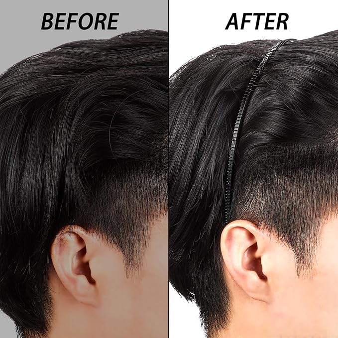 Metal Headband for Men, Adjustable Wavy Hair Band, Spring Wire 3 Pcs