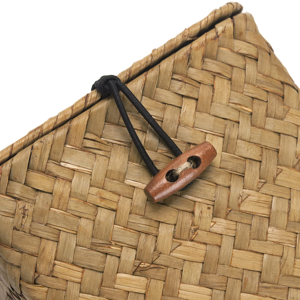 Seagrass Square Tissue Box Cover Woven Napkin Holder Decorative for Bathroom Farmhouse (Natural, 5.5 x 5.5 x 5.5 Inch)
