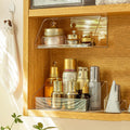MORNITE Medicine Cabinet Organizer Shelf, Vanity Trays for Bathroom Counter, Cosmetic Storage Tray, Makeup Organizer, Beauty Organizer