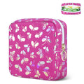 Likesing Tampon Holder for Purse, Leather Sanitary Napkin Storage Bag Period Bag Gift for Girls Women, Portable Sanitary Napkin Period Pad Pouch Tampon Bags for Purse(Rose red Butterfly)