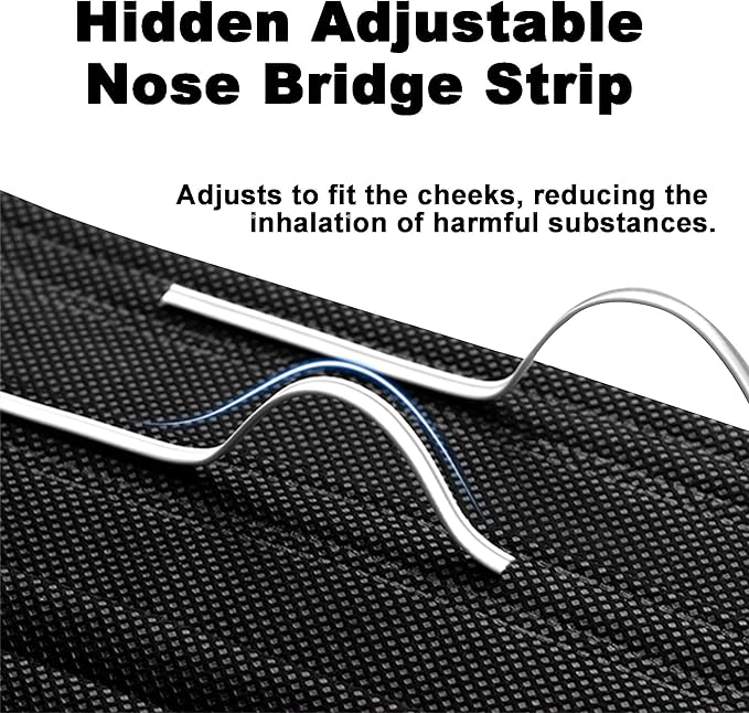 Disposable Face Masks 100 Pack, 3 Ply Breathable with Adjustable Nose Wire & Soft Ear Loops for Daily Use