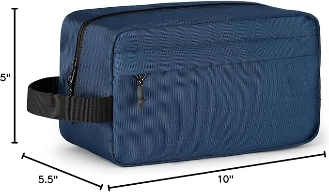 Vorspack Travel Toiletry Bag for Men - Hanging Toiletries Bag Water Resistant Travel Bag for Toiletries Accessories - Navy Blue