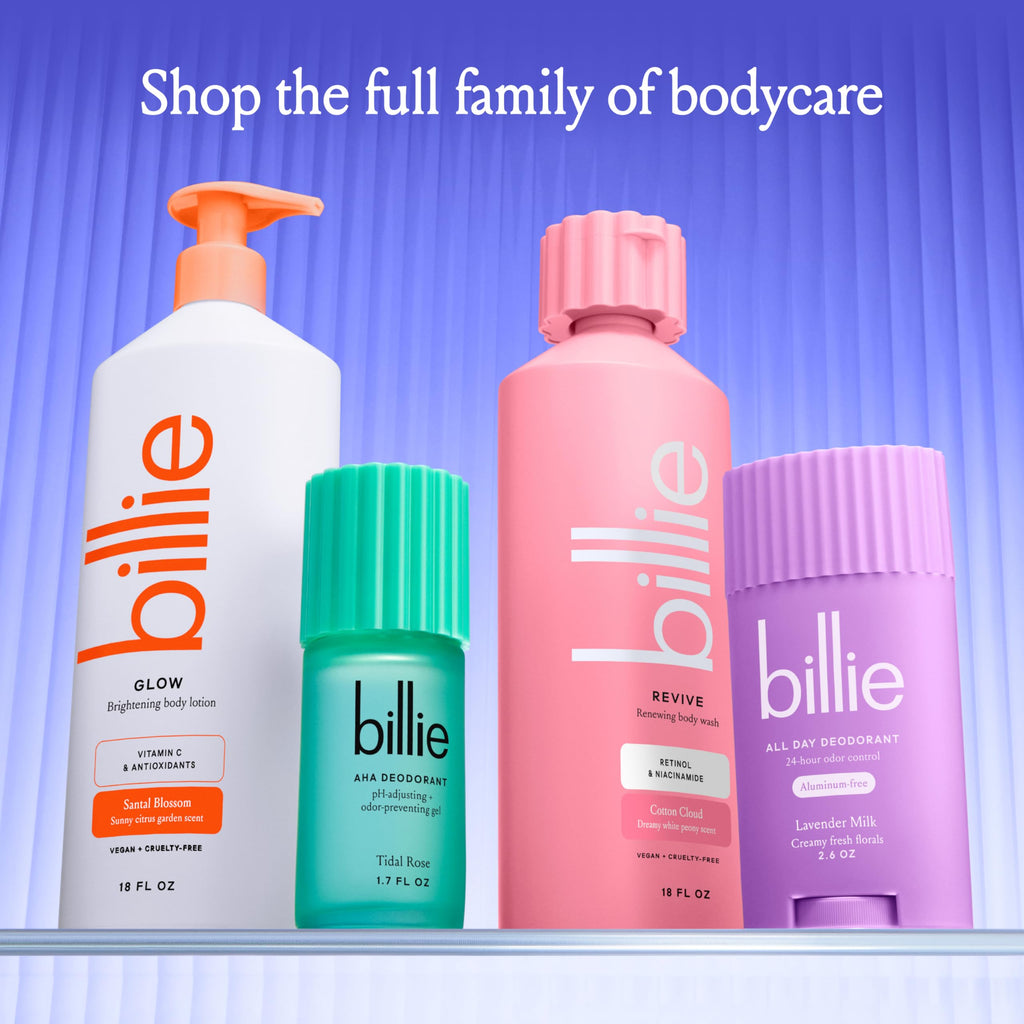 Billie Reviving and Renewing Women's Body Wash, 18 fl oz, Cotton Cloud Scent, Vegan, Cruelty Free