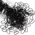 Teenitor Black Elastics Ties, 300pcs Rubber Bands Hair Soft Elastic Bands