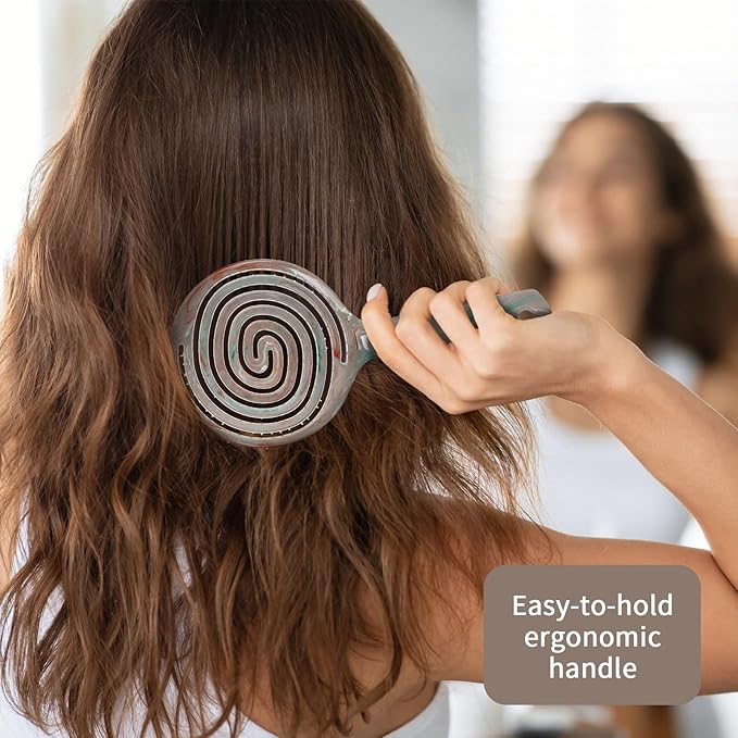 BLUSHMARKS Detangling Wet Hair Brush for Thin or Straight Hair, Vented Detangler Hairbrush with Double-Layered Ultra and Soft-Nylon Bristles for Wet or Dry Hair, Gift for Women Girls Kids