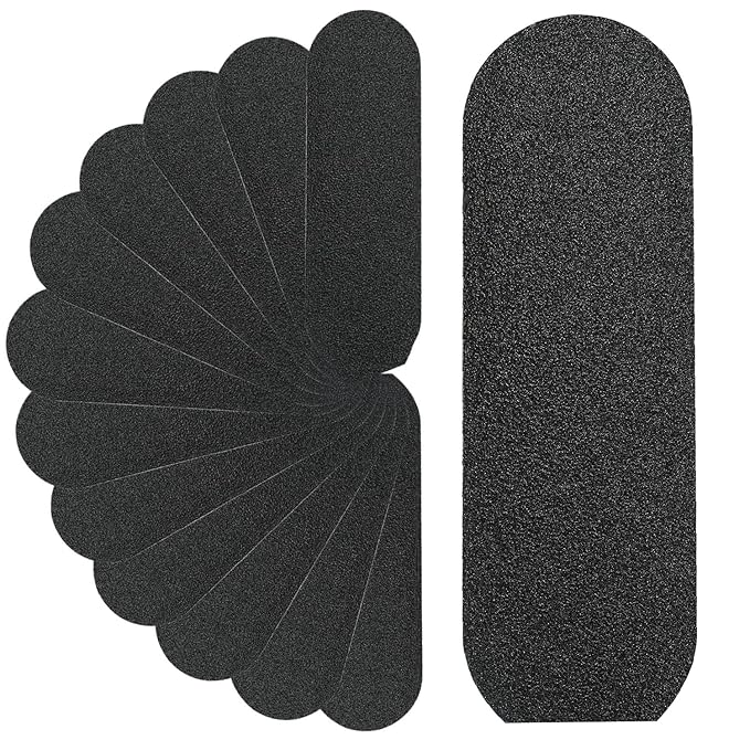Stainless Steel Pedi File Refill, 180 Grit, Black - Pedicure Refill Pads - Foot Rasp Pad with Removable Glue,Size 5.2" L x 1.7" W