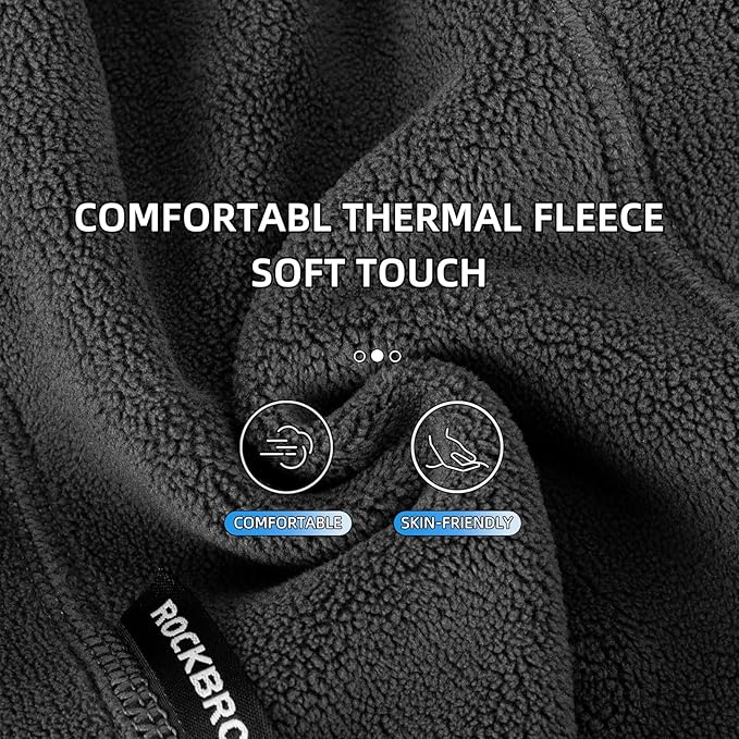 ROCKBROS Cold Weather Balaclava Ski Mask for Men Windproof Thermal Winter Scarf Mask Women Neck Warmer Hood for Cycling (Thick-Fleece DeepGray)