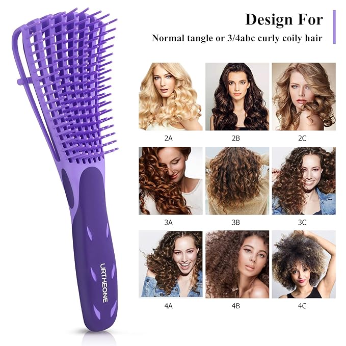 URTHEONE Detangling Brush for Black Natural Hair, 3A-4C Curly Afro Brush