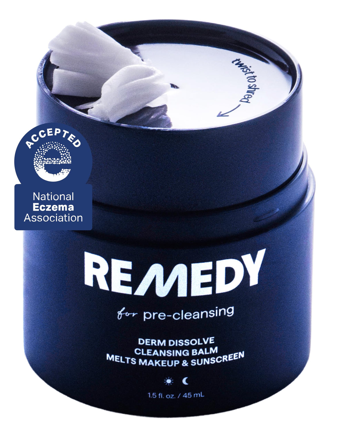 REMEDY for Pre-Cleansing, Derm Dissolve Cleansing Balm, Melts Makeup & SPF