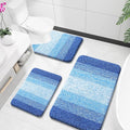 OLANLY Microfiber Bathroom Rugs Sets 3 Piece, 36"x24"+24"x16"+24"x20"