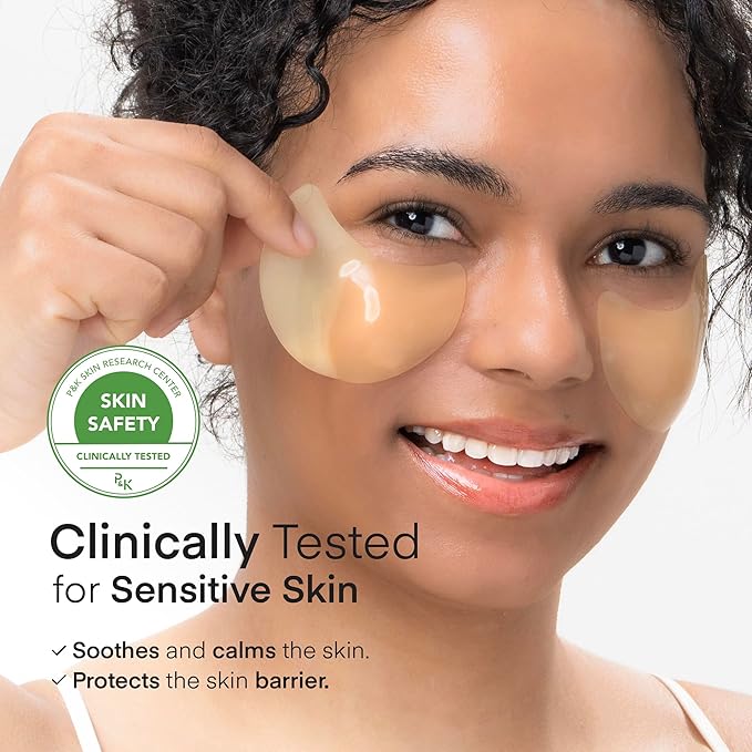 Terez & Honor Vitamin C Eye Patches - 60 Pcs Korean Brightening & Hydrating Under Eye Masks with Tranexamic Acid, Hyaluronic Acid - Dark Circles, Puffiness & Wrinkle Hydrogel Pads, Vegan, No Fragrance