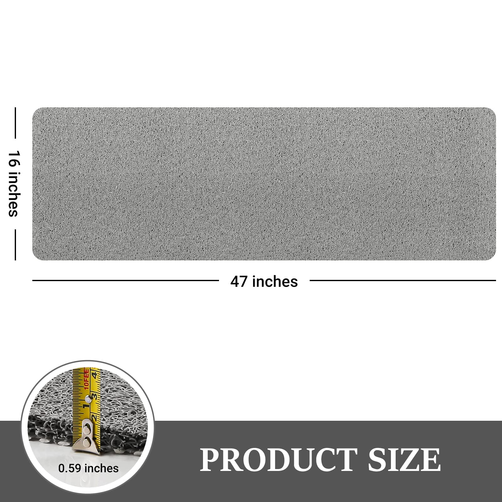 LuxStep Shower Mat Bathtub Mat Non-Slip Bath Mat with Drain, Quick Drying