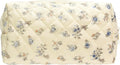 PAZIMIIK Small Quilted Makeup Bag,Zipper Cosmetic Pouch,Hyacinth Beige