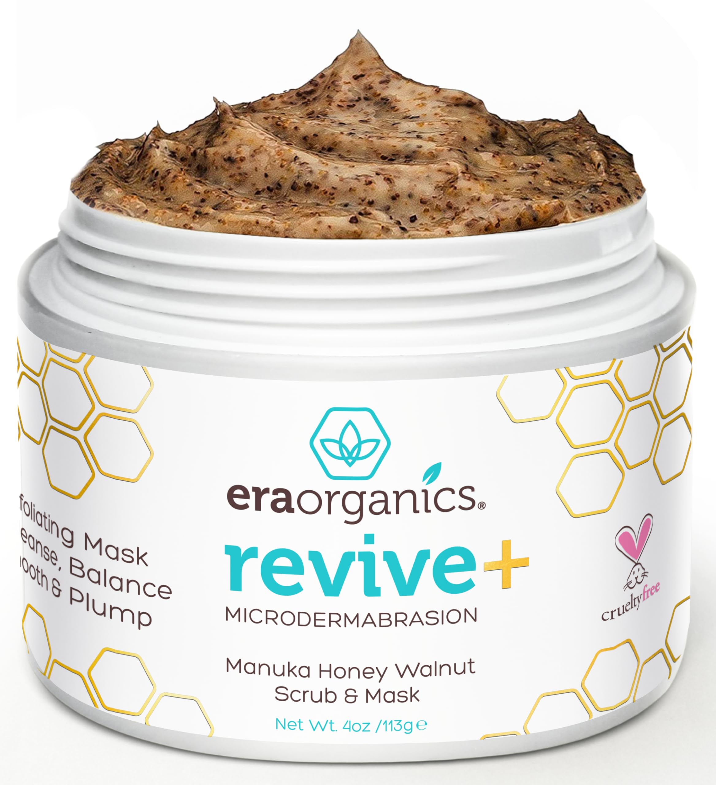 Manuka Honey Exfoliating Facial Scrub - Microdermabrasion Face Exfoliant