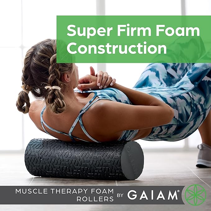 Gaiam Restore Foam Roller, Muscle Recovery, 18", High Density
