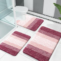 OLANLY Microfiber Bathroom Rugs Sets 3 Piece, 30"x20"+24"x16"+24"x20"