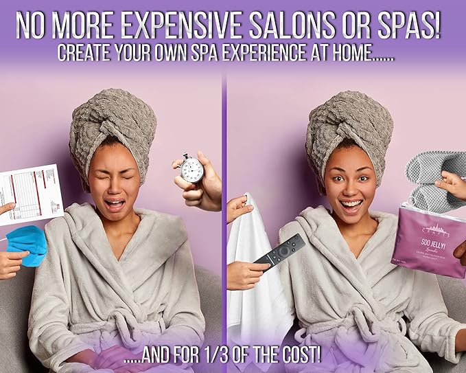SOO Jelly Pedicure Packs - Pedicure Foot Soak For Feet - Moisturizing Jelly Spa Pedi Soak - Foot Spa Bath Soak For Soaking - Pedicure Foot Gel (Lavender)