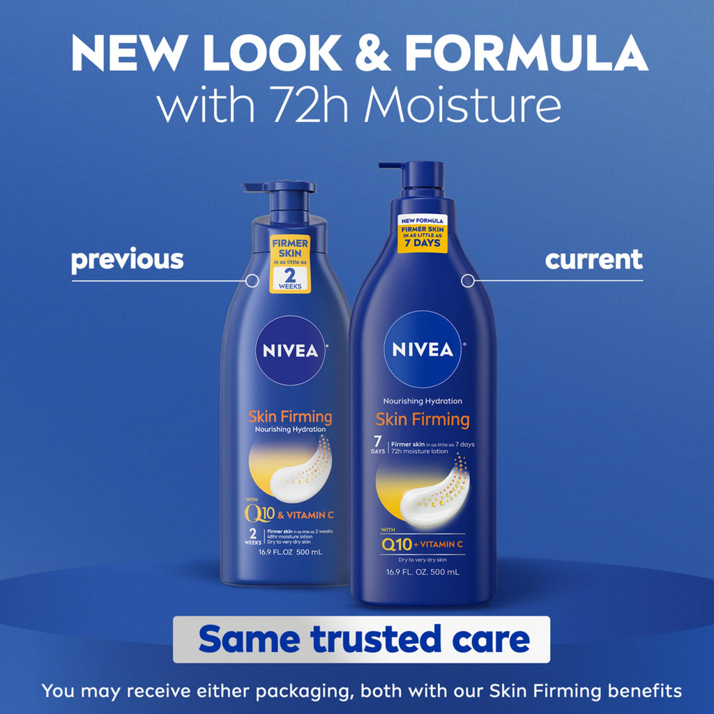 NIVEA Nourishing Hydration Skin Firming Body Lotion, 16.9 FL OZ