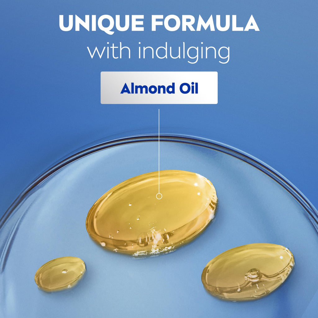 NIVEA Oil Infused Vanilla and Almond Oil Body Lotion for Women, Fast-Absorbing and Non-Greasy Vanilla Scented Lotion Moisturizes for 48 Hours, 16.9 Fl Oz Pump Bottle, Pack of 3