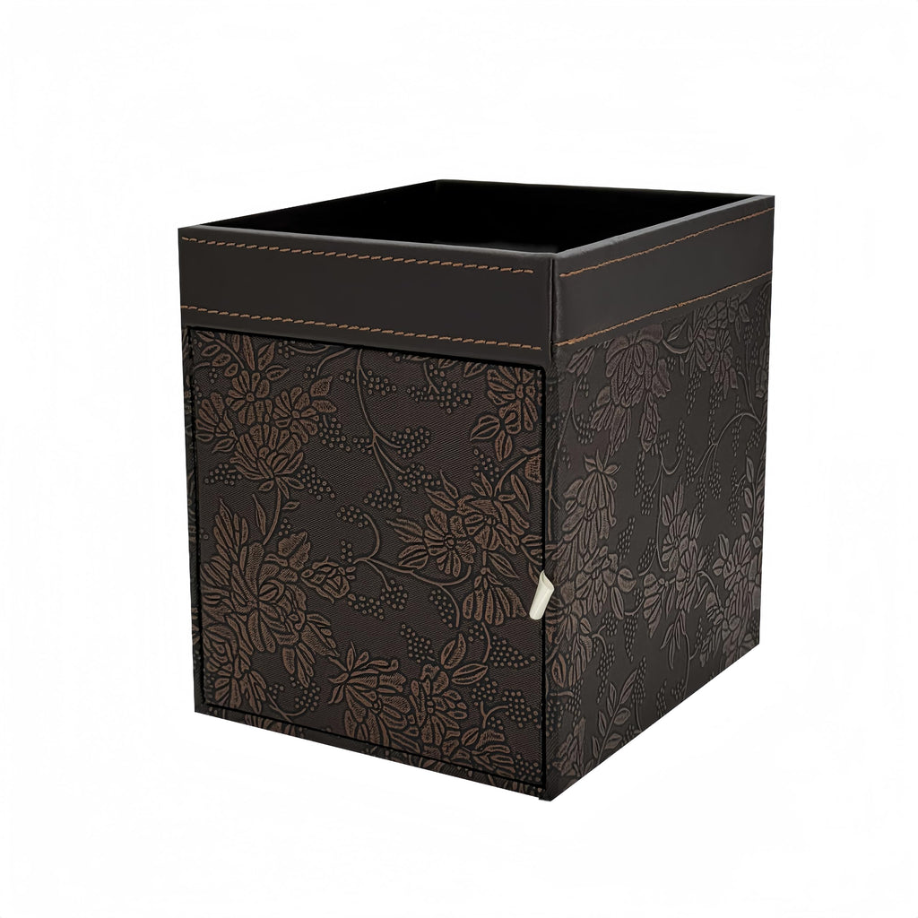 PU Leather Tissue Box Cover Square, Modern Tissue Holder with Storage Valet Tray, Nightstand Decorative Tissues Case, Facial Tissue Box Holder for Bathroom,Bedroom,Livingroom and Office (Antique)