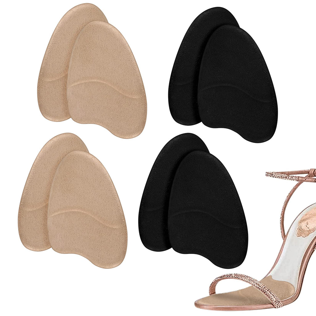 RUGLAMZHIP 4 Pairs Forefoot Cushion Inserts for Women Shoes