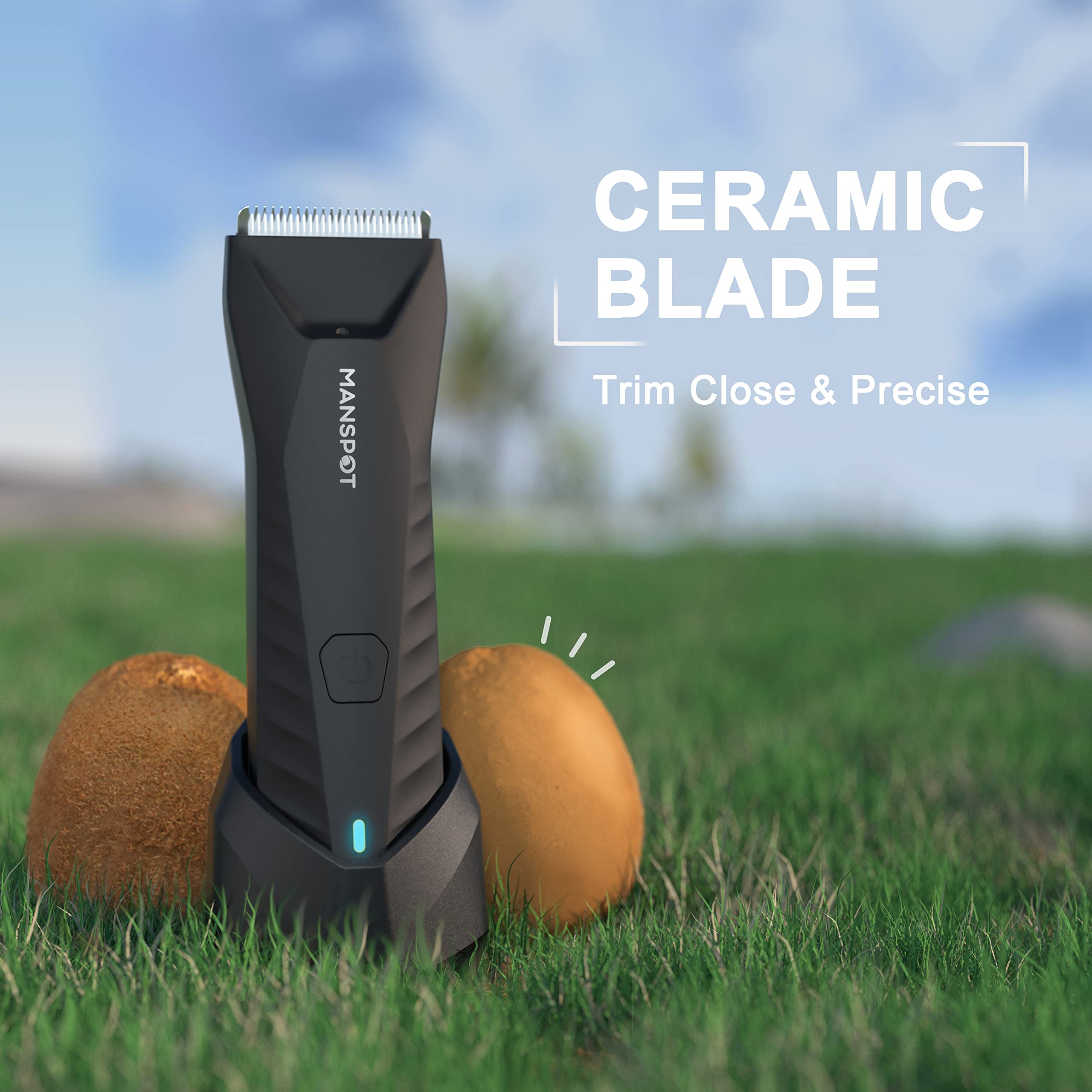 MANSPOT Manscape Body & Groin Hair Trimmer for Men, Electric Pubic Trimmer