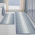 BSICPRO Bathroom Rugs and Mats Sets, 2 Piece Thick Absorbent Chenille Bath Mat Rug Set Non Slip, Soft Shaggy Bath Room Floor Mats for Bathroom, Machine Washable (Fog Blue, 20" x 60" Plus 20" x 32")