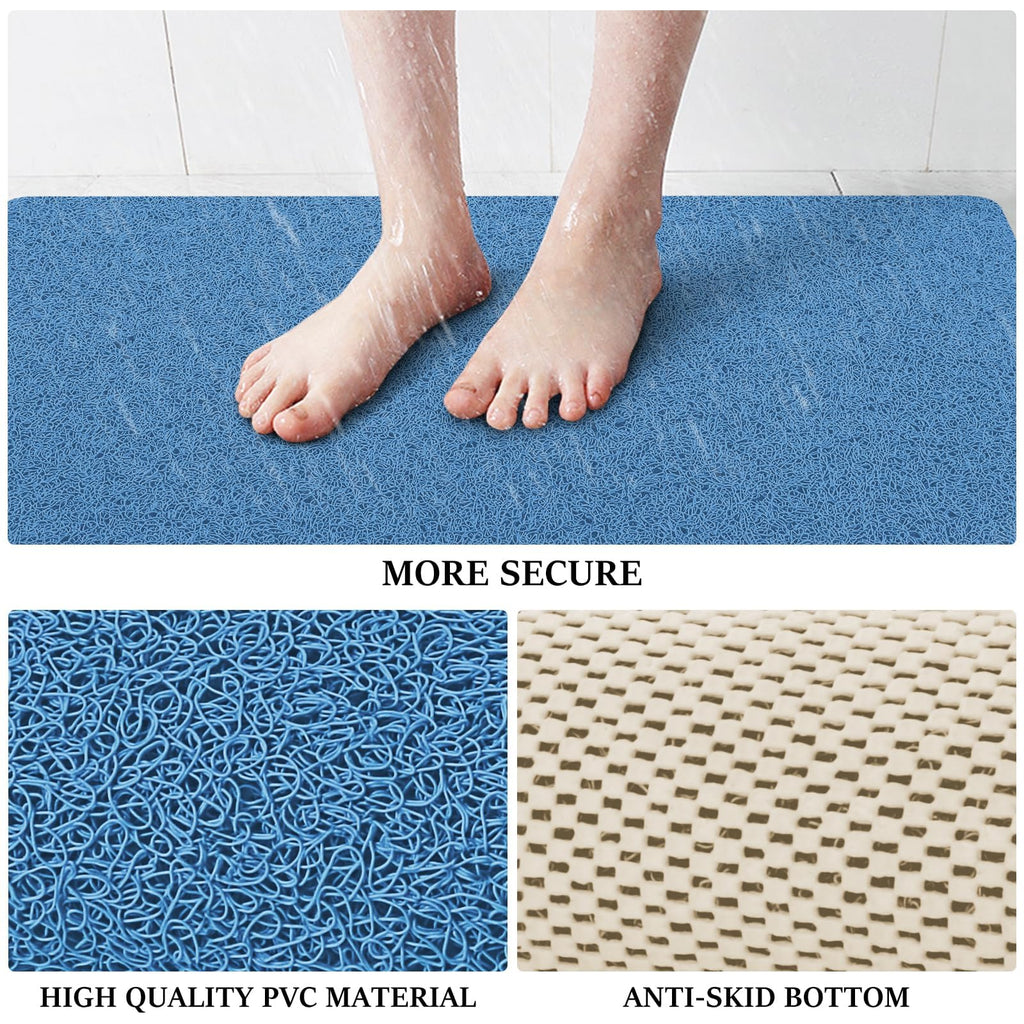 LuxStep Shower Mat Bathtub Mat Non-Slip Bath Mat with Drain, Quick Drying