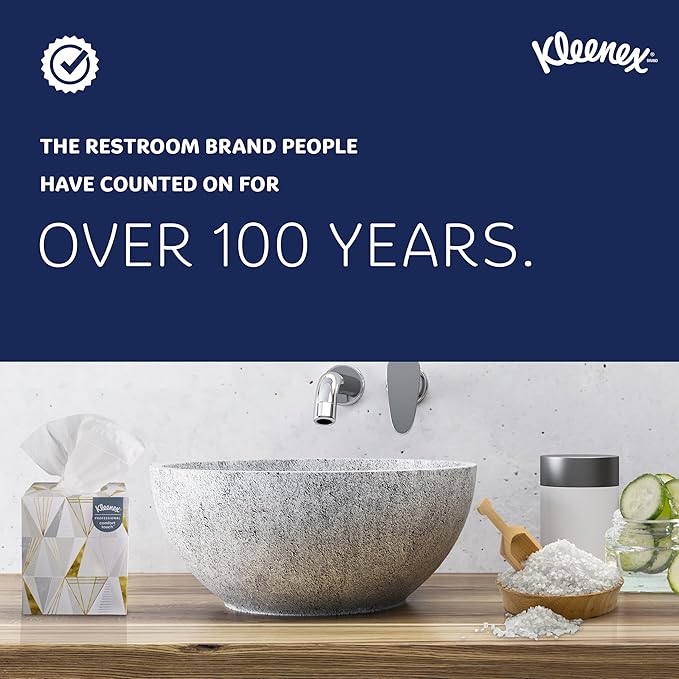 Kleenex® Professional Facial Tissue, Bulk (21606), 2-Ply, White, Flat Facial Tissue Boxes for Business (125 Tissues/Box, 48 Boxes/Case, 6,000 Tissues/Case)