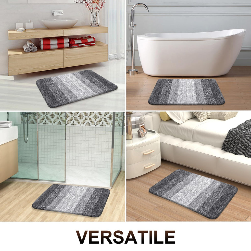 OLANLY Micorfiber Bathroom Rug Set 2 Piece, 30"x20"+24"x16"