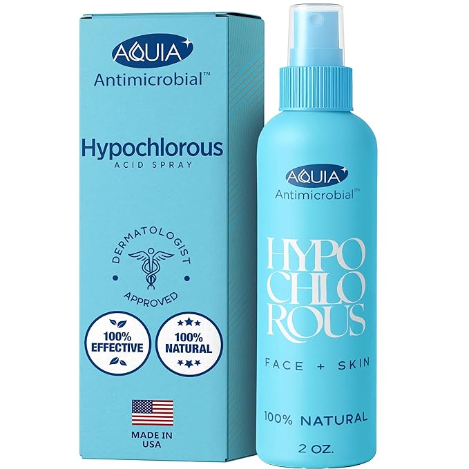 Hypochlorous Acid Spray for Face and Skin; Facial Cleanser | 2oz Face Mist Hypochlorous Acid Spray for Skin, Acne, Rash, Eczema, Wound | Antimicrobial Facial Cleanser Acne Sprays; Smart Skincare