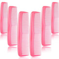 Leinuosen 12 Pieces Pocket Hair Combs, Fine Tooth Combs, Pink