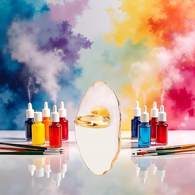 Yellow Resin Nail Art Palette Nail Mixing Palette Polish Holder Drawing Color Palette Nail Art Painting Palette Manicure Tool,Attractive Processed Makeup Palettes