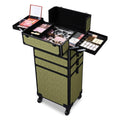 BYOOTIQUE 3-Piece Rolling Makeup Train Case on Wheels Travel Makeup Artist