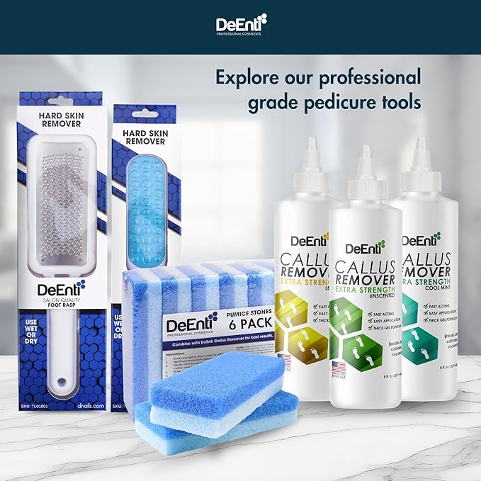 DeEnti Metal Foot Rasp, Professional Grade Stainless Steel, Salon Quality Callus Remover, Lightweight Foot Scrubber, Home Manicure and Pedicure Tools