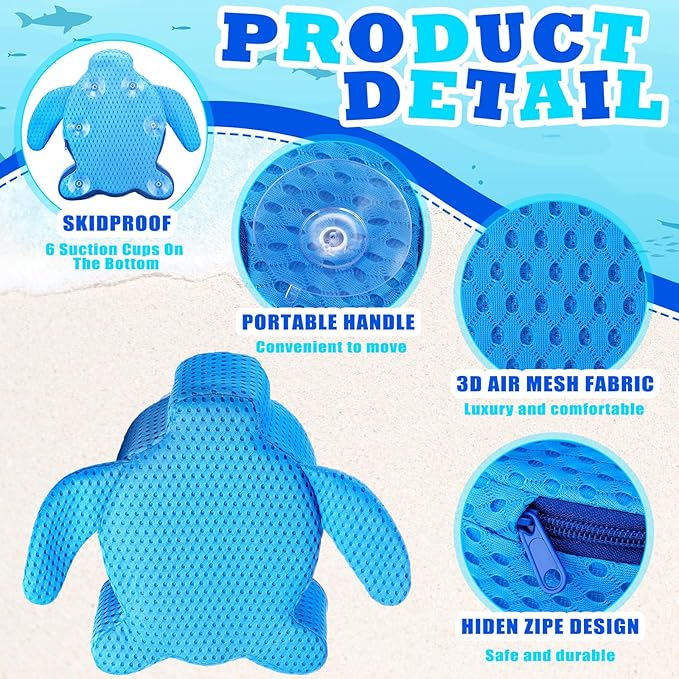 Qinyoung Hot Tub Booster Seat for Adults with Suction Cups and 2 Sponge 15.8x12x5 Inch Weighted Spa 4d Air Mesh Thick Portable Inflatable Hot Tub Booster Seat Indoor Outdoor Quick Dry Bathtub Cushion