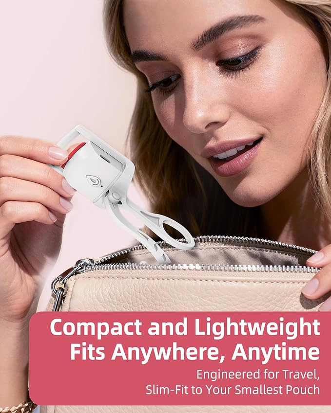 HOTRYEE 2PCS Heated Eyelash Curler (White)