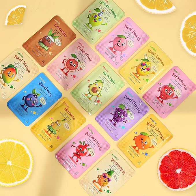126 Pack Sheet Hydrating Face Masks Skincare for Women, Bulk Fruit Face Mask Skin Care for Kids, Facial Masks Set for All Skin Types, Sleepover Party Supplies, Spa Party Supplies for Girls Teens