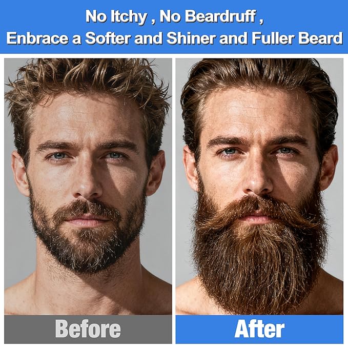 Dad Gifts for Fathers Day,Beard Kit Includes 3-Scent Beard Oil,Vanilla Beard Shampoo & Balm, Brush, Comb,Scissors,Beard Care & Grooming Men Christmas Stocking Stuffers Gifts for Men Him Dad Boyfriend
