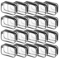 20 Packs Clear Cosmetics Bags for Women Men Waterproof Toiletry Bags PVC Makeup Bags Organizer Case with Zipper for Travel Bathroom (Black)