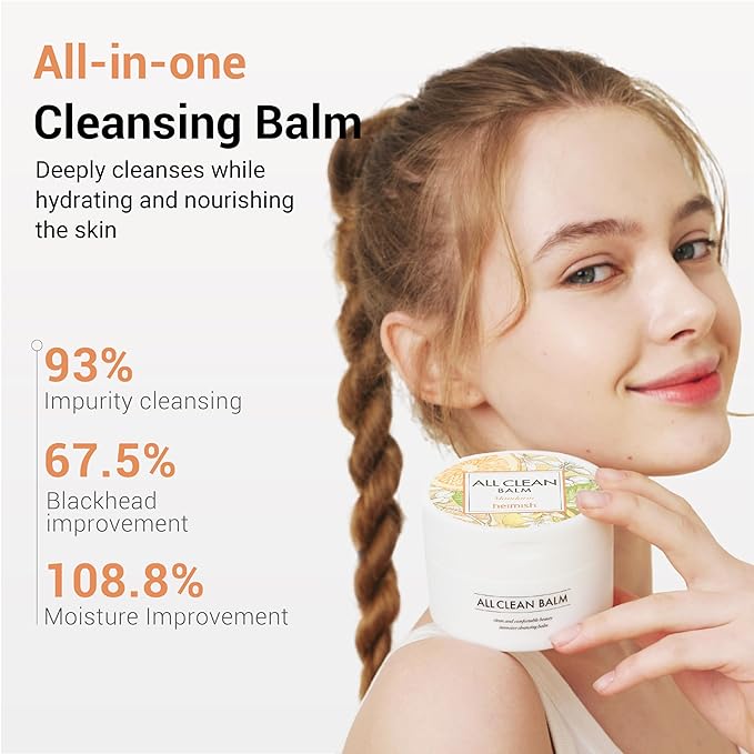 HEIMISH All Clean Balm Mandarin, Cleansing Balm, Waterproof Eye Makeup Remover, Oil Cleanser, Face Wash, Double Cleanse, Ceramide, Vegan, For Sensitive Skin, Korean Skincare, 4.0 fl oz / 120ml