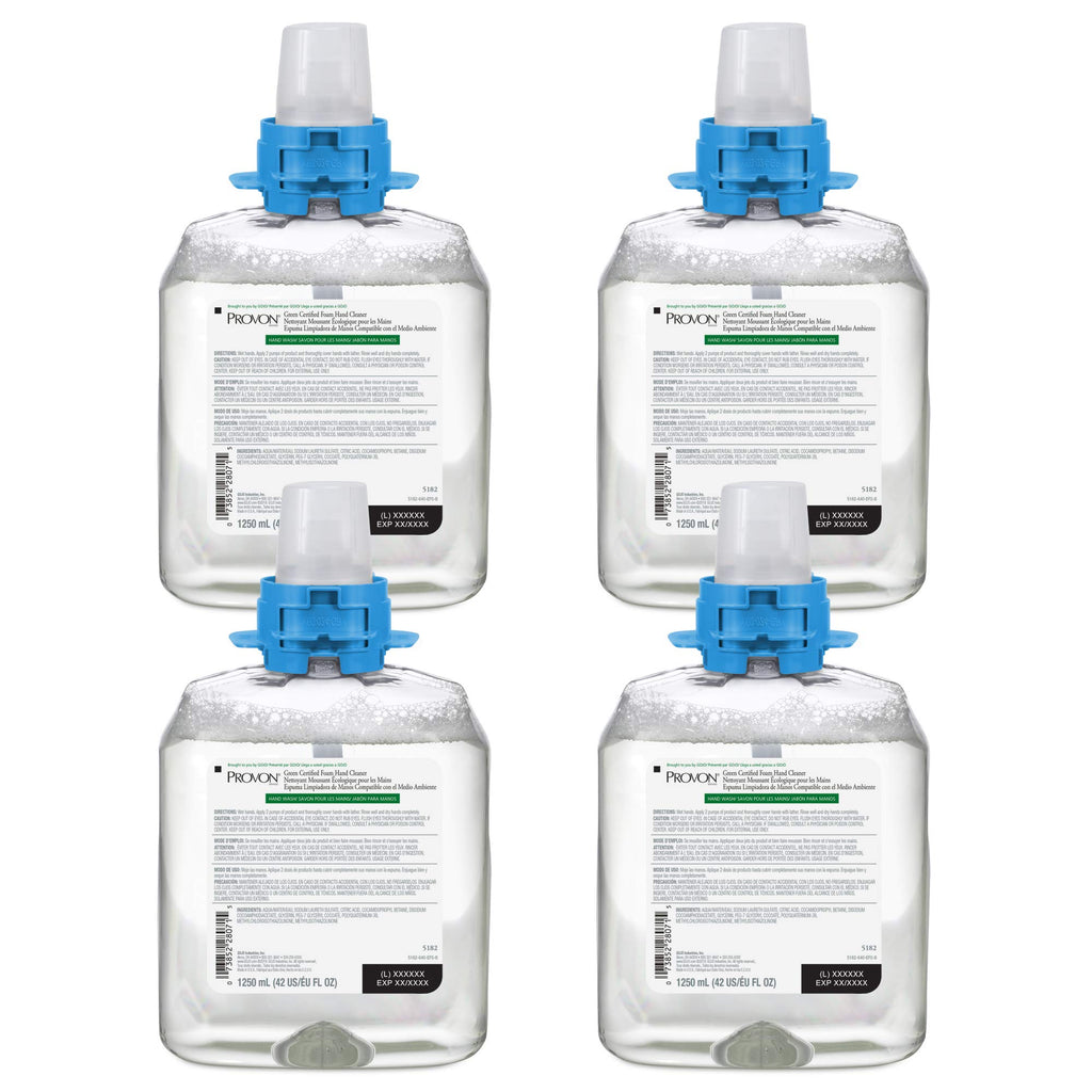 Provon FMX-12 Green Certified Foam Hand Soap Refill 4ct x 1250 mL - 5182-04