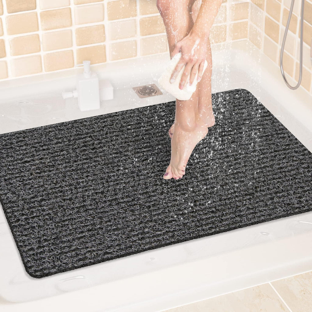 LuxStep Shower Mat Bathtub Mat Non-Slip Bath Mat with Drain, Quick Drying