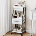 HapiRm Floor Makeup Organizer Storage - Vanity Skincare Make Up Organizers and Storage with Drawers, Cosmetics Display Cases Holder for Skin Care Nail Polish Perfume Makeup Brush